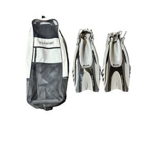 US Divers Proflex Adult S/M Scuba Fins Gray & Black Mens 4-8.5 Women’s 5-9.5